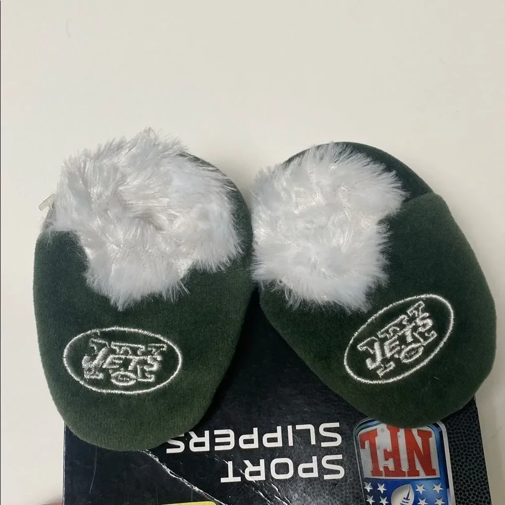 NFL New York Jets Baby Slippers 0–3 Months Infant Soft Plush Shoes